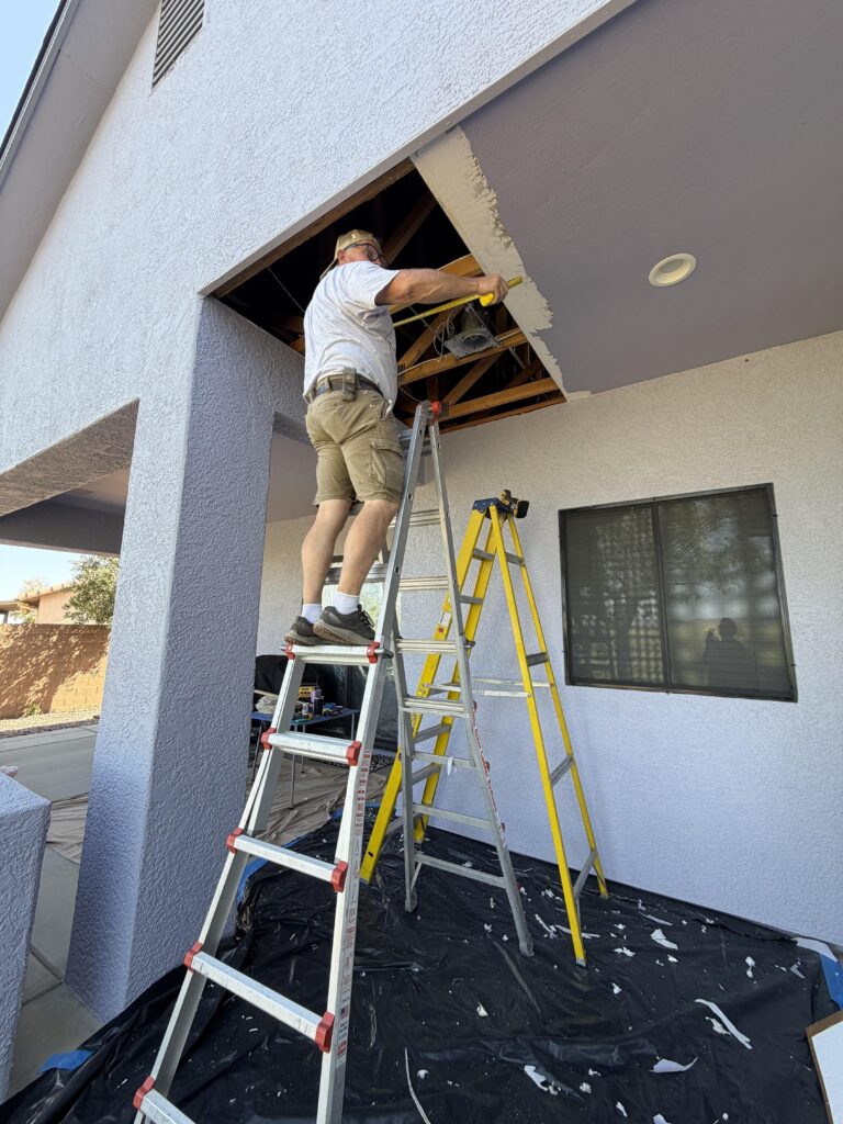 Patio Ceiling Drywall Installation in Prescott Valley — drywall primer paint