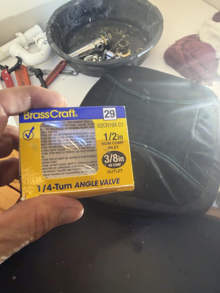 Plumbing Fixture Replacement in Prescott — angle stop replacement